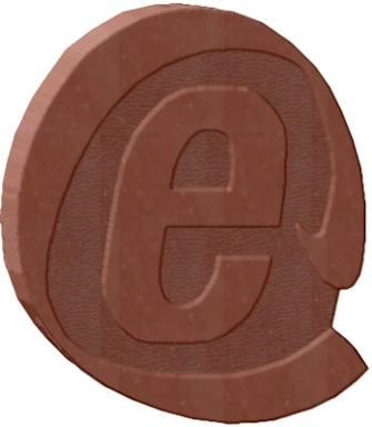 Custom Shaped E Logo Chocolate Bar