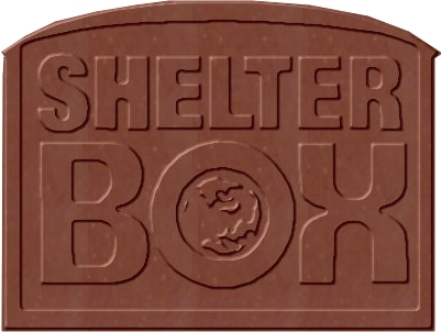 Shelter Box Custom Shaped Chocolate Bar for Fund Raising
