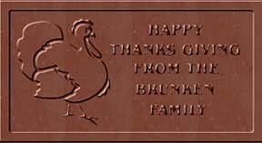 Example Thanks Giving chocolate bar from Custom Sweets!