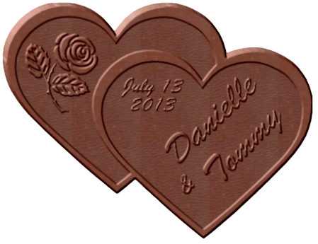 Double Heart Custom Chocolate Wedding Mold