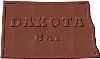 Dakota State Shaped Chocolate