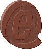 Custom Shaped E Logo Chocolate Bar